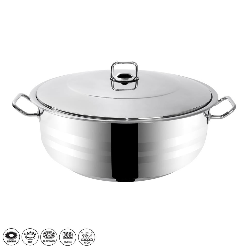 HASCEVHER Kastrol Nerez ¤38x15cm 17L GASTRO ARIAN s poklicí