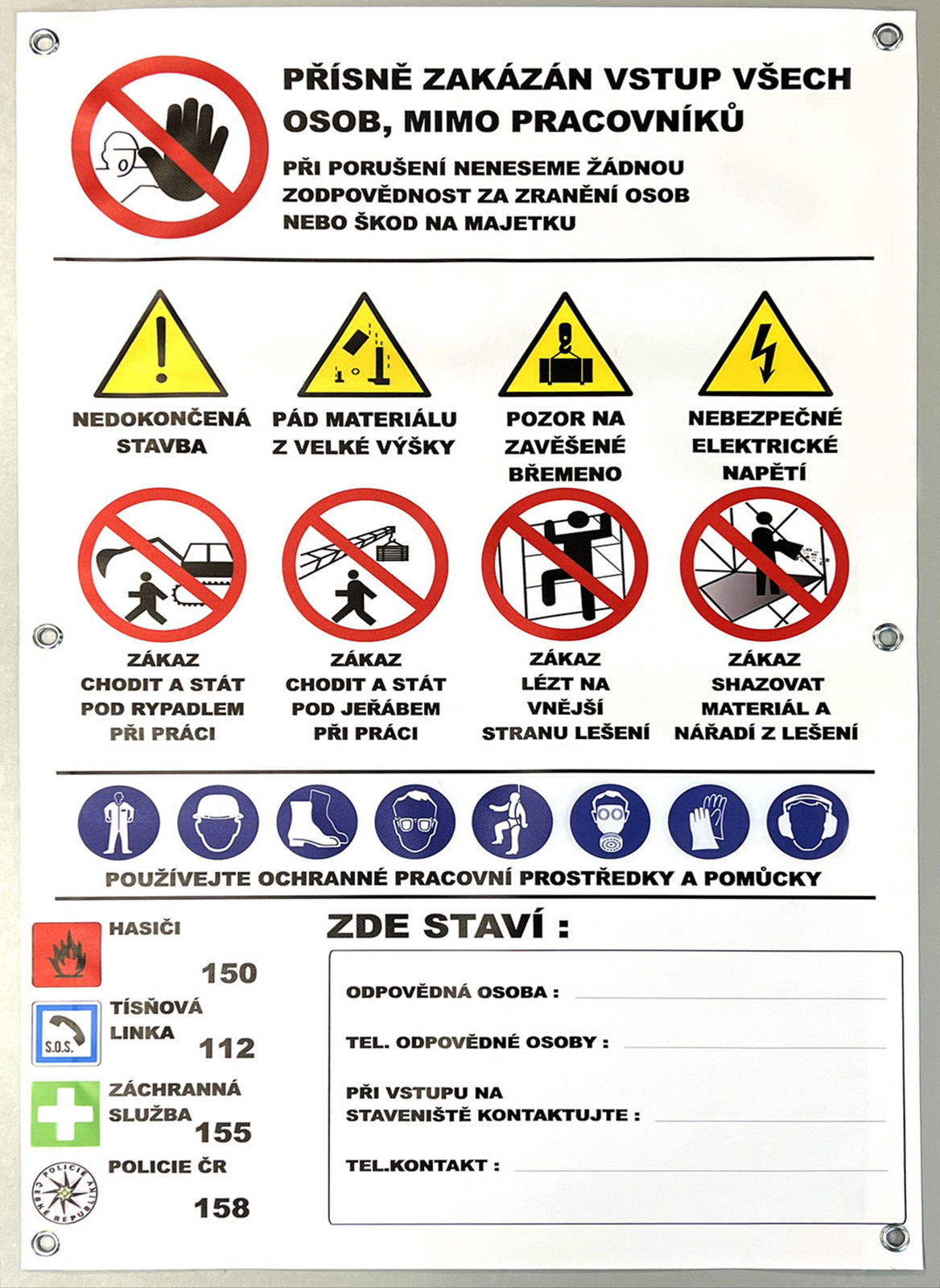 STAVBA 100x67cm Bezpečnostní banner