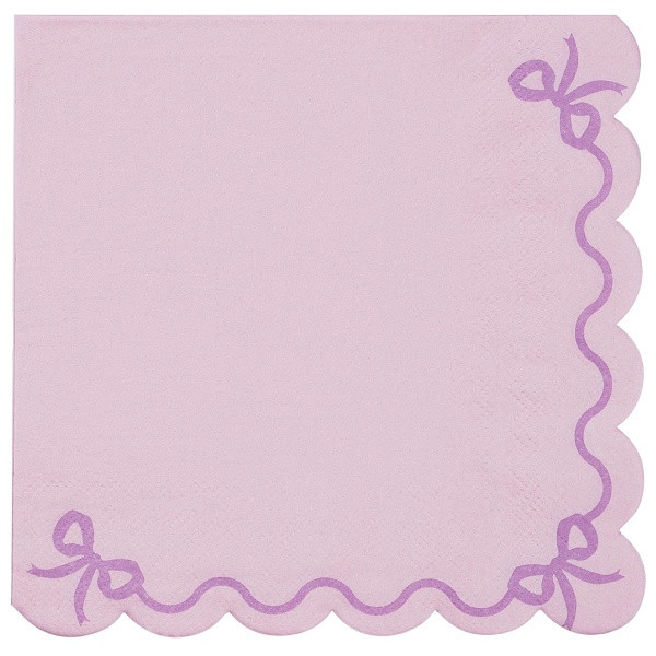Ubrousky papírové s volánky fialové 33x33 cm 20 ks
