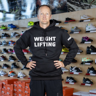 Workout Pánská mikina Weightlifting eco fleece - černá WOR153