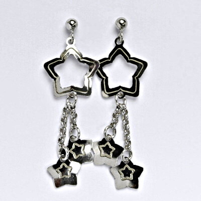 Stříbrné náušnice hvězdičky, náušnice ze stříbra, 4,71 g