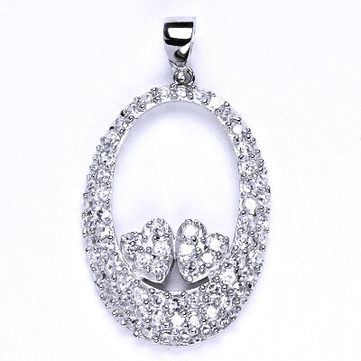 Stříbrný přívěsek s čirými zirkony,přívěsek ze stříbra, váha 3,71