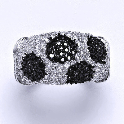 Stříbrný prsten s čirými a černými zirkony,prstýnek ze stříbra,váha 8,22 g