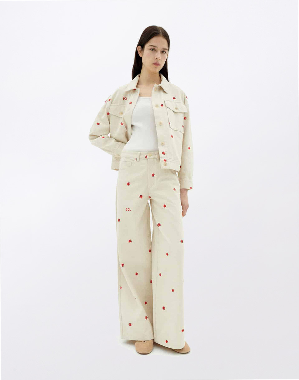 Thinking MU Sol Chain Hedda Pants ECRU 36