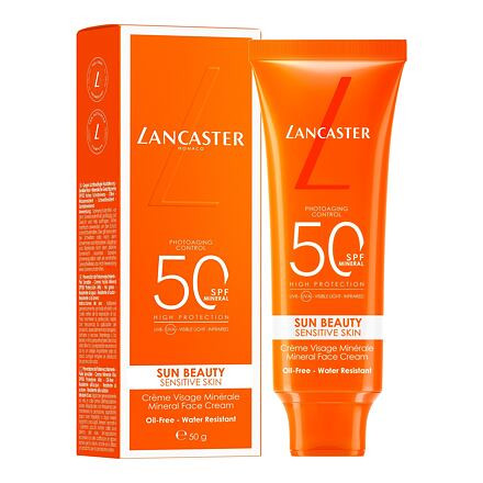 Lancaster Sun Beauty Sensitive Skin Mineral Face Cream SPF50 opalovací krém na obličej pro citlivou a aknózní pleť 50 ml unisex