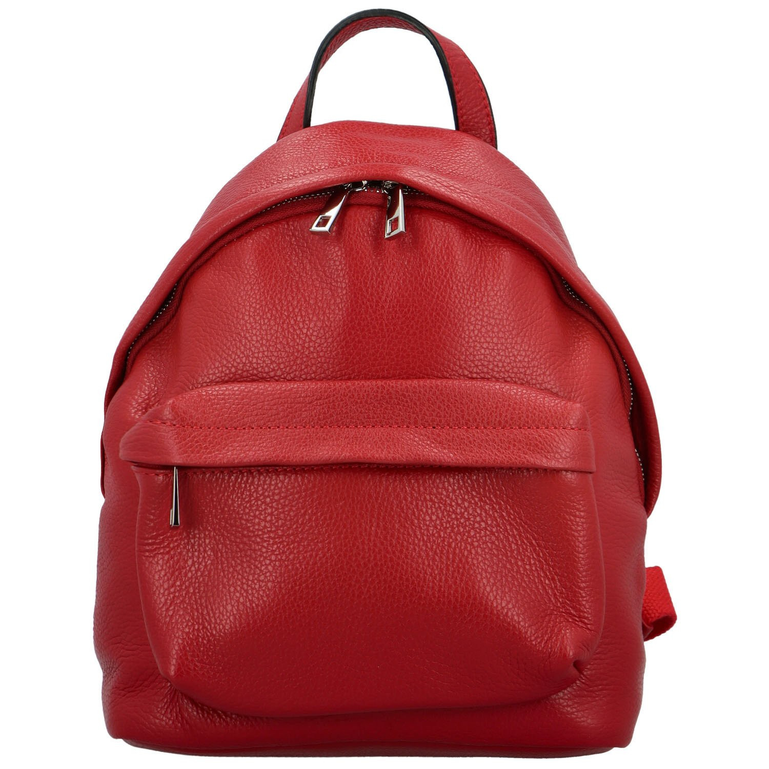 Trendy dámský kožený batoh Finley, červený