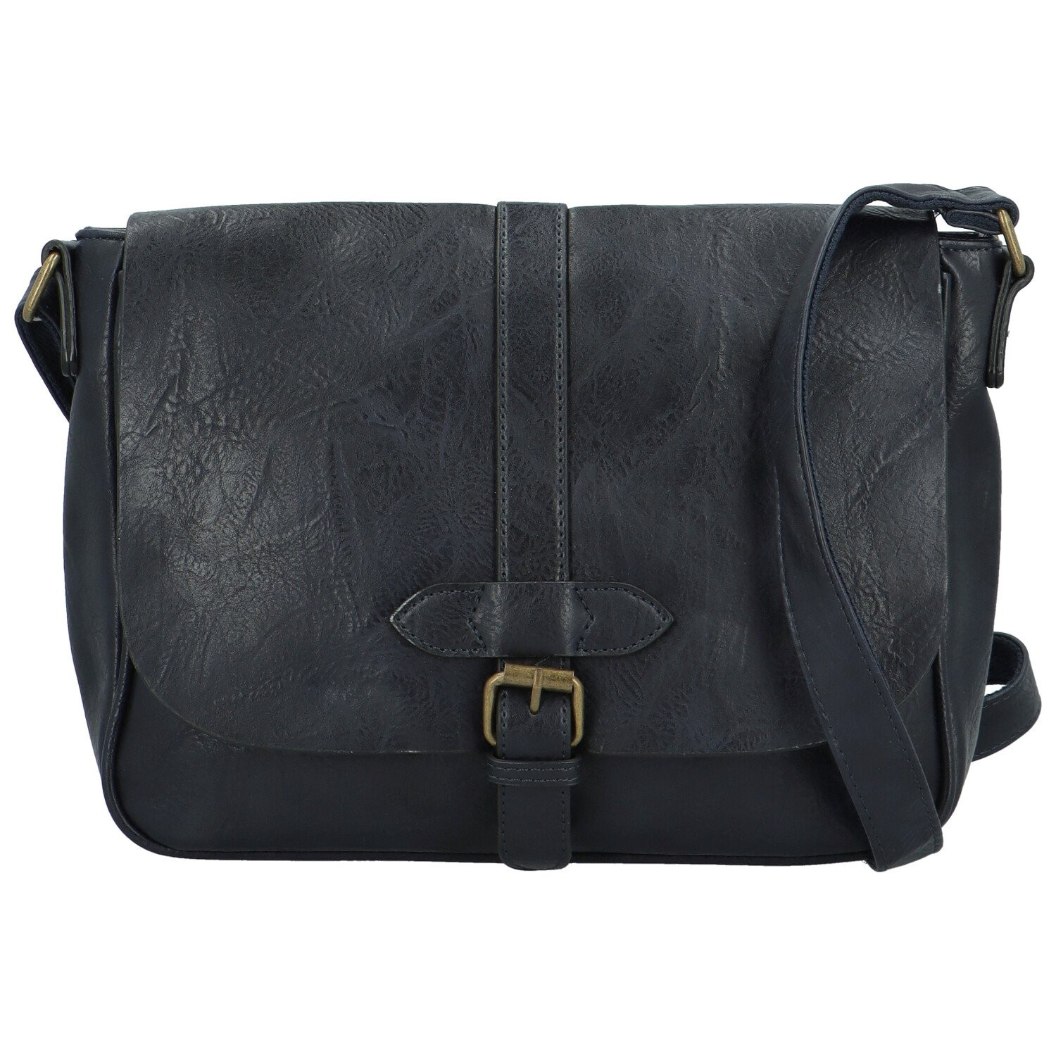 Stylová dámská koženková crossbody kabelka Arjona, tmavě modrá