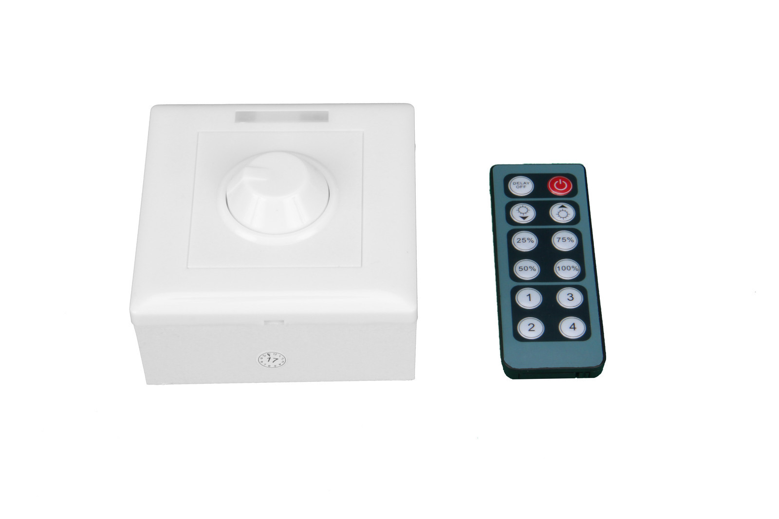 LED stmívač pro jednobarevné pásky s manuálním i IR ovládáním 12V-24V 96W včetně montážní krabičky /M3 IR/