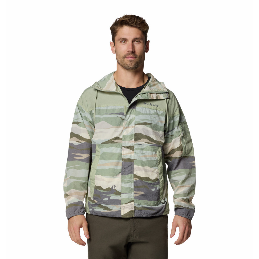 Pánská větrovka Columbia Challenger™ II Novelty Windbreaker Velikost: L / Barva: zelená