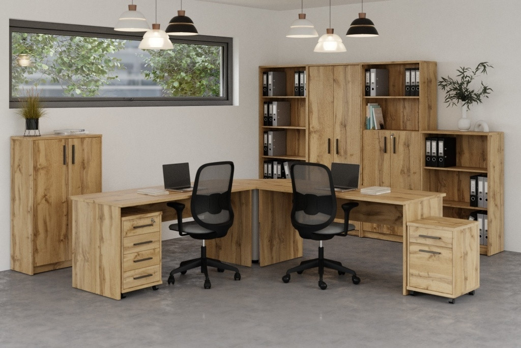 Kancelářská sestava NEJBY GIANNI 6, dub wotan