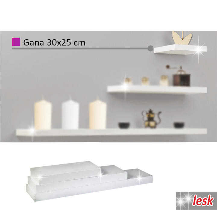 Nástěnná polička GANA 30x25 Tempo Kondela