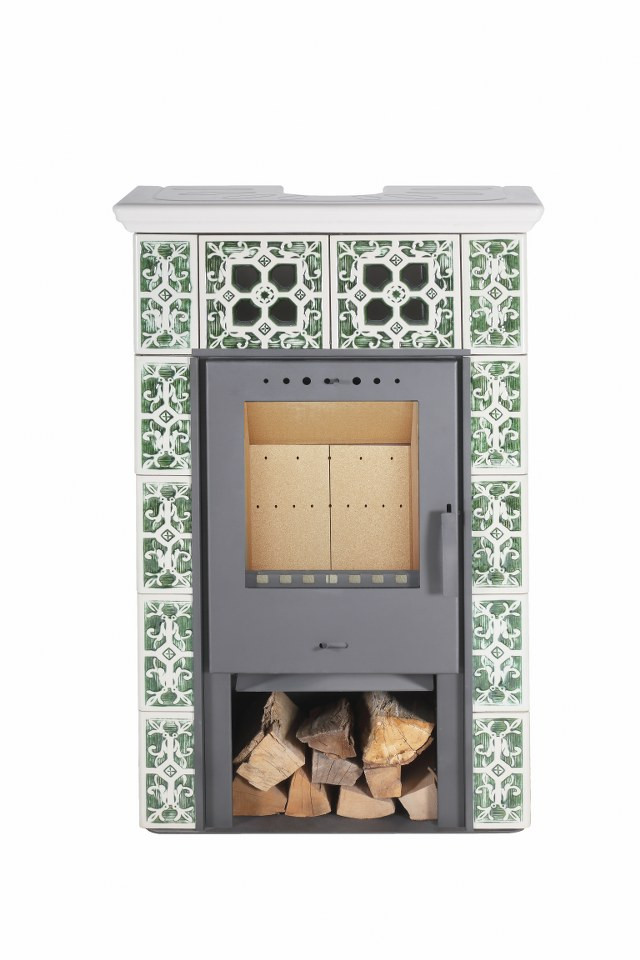 FLAMA kachlová kamna GRANDE - zelená (olivová)
