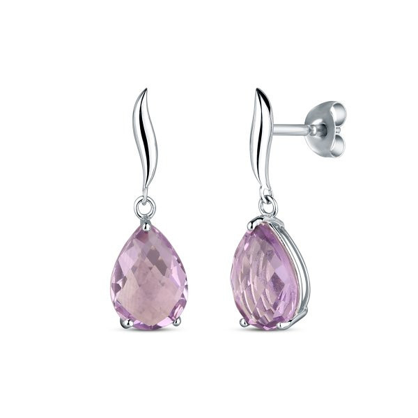 Náušnice s ametystem 334-955-AV3694 2.10g