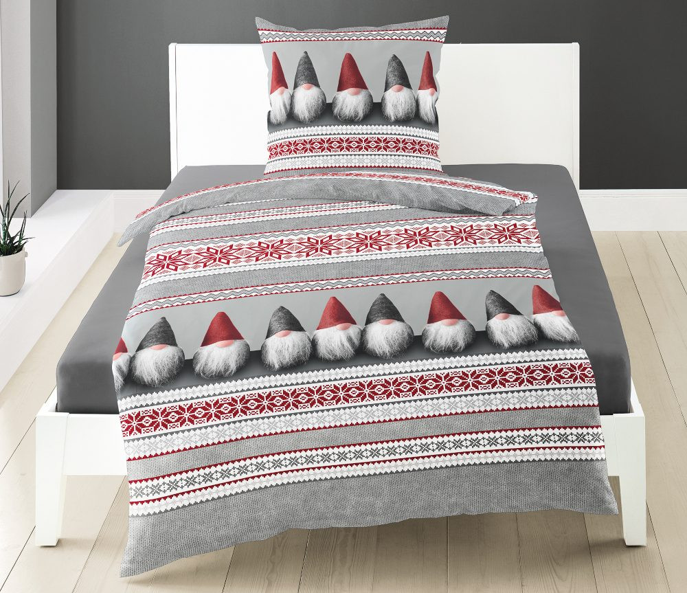 Bierbaum povlečení flanelové 3746 Pixies Red 140x200/70x90 cm