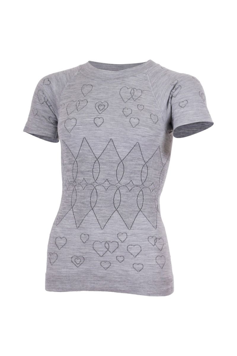 Lasting dámské merino triko MEA 8449 šedé Velikost: XS 8596445037906