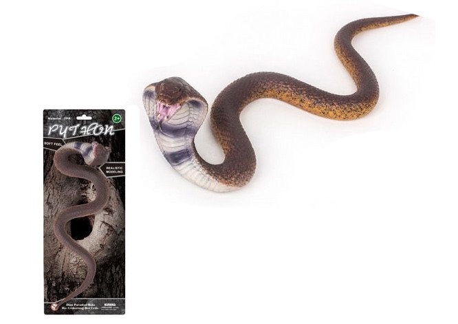 Had kobra gumový měkký 48 cm