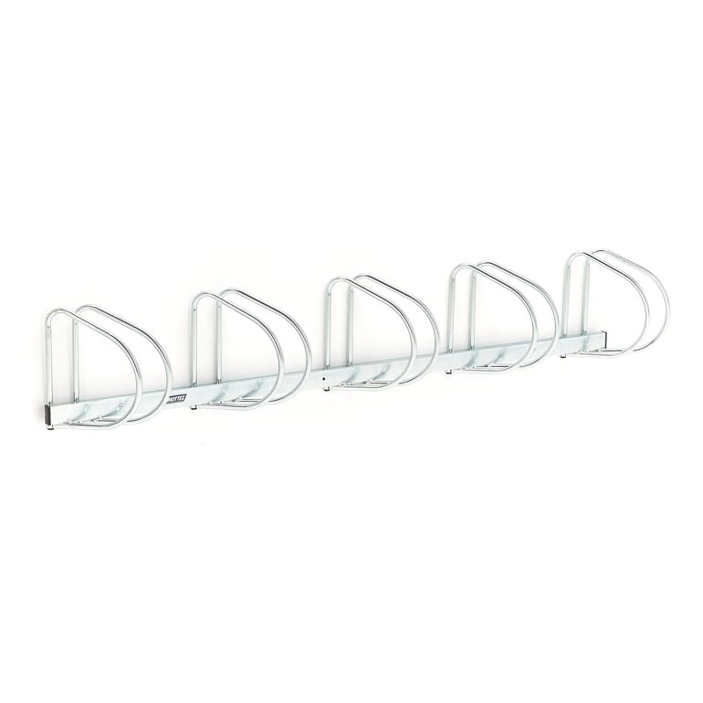 Stojan na kola BERNARD, nástěnný, 5 míst, úhel 45°, 2000x280x320 mm