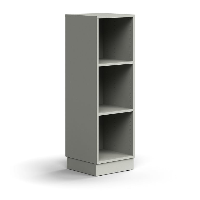 Regál QBUS, 2 police, sokl, 1252x400x400 mm, světle šedá