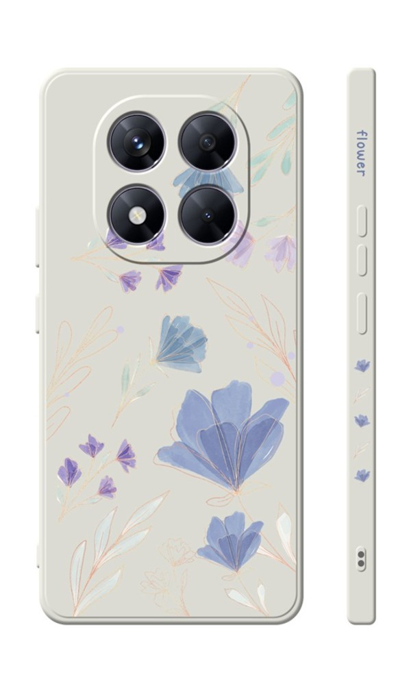 Kryt TopQ Design Xiaomi Redmi Note 14 Pro 5G Modré kvítky 136830