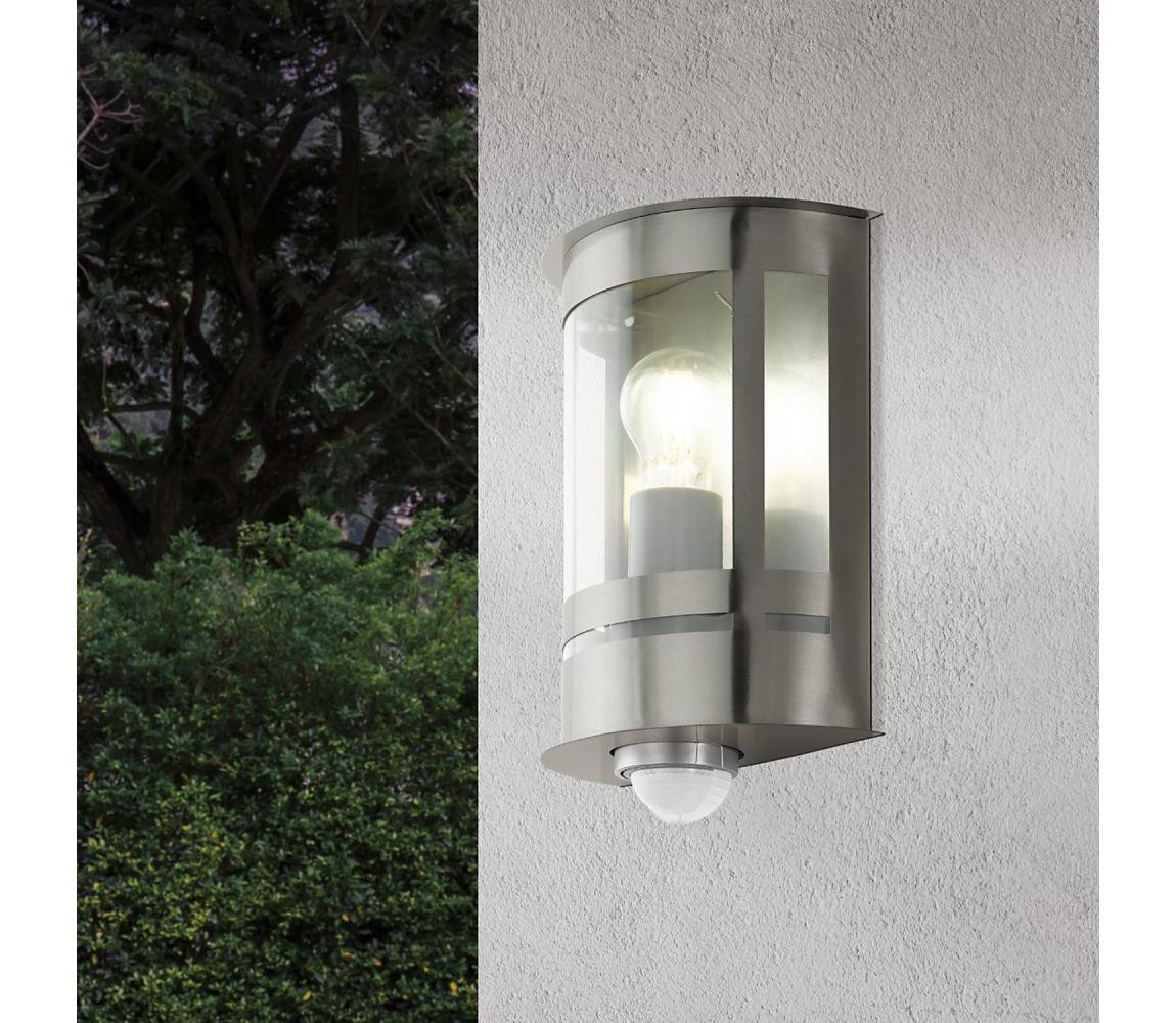 Eglo Eglo 97284 - Venkovní nástěnné svítidlo se senzorem TRIBANO 1xE27/60W/230V IP44