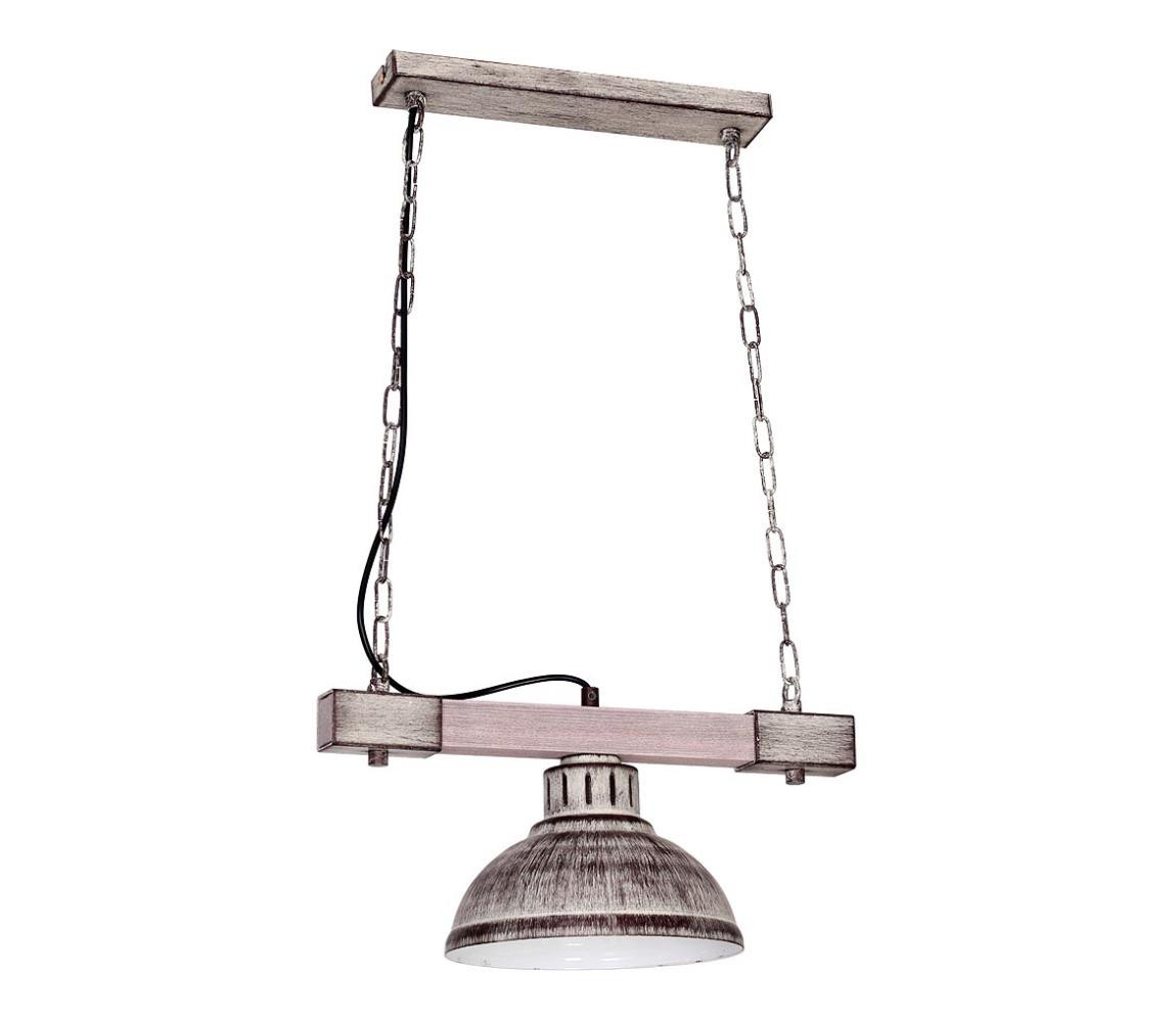 Lustr na řetězu HAKON 1xE27/60W/230V světlá