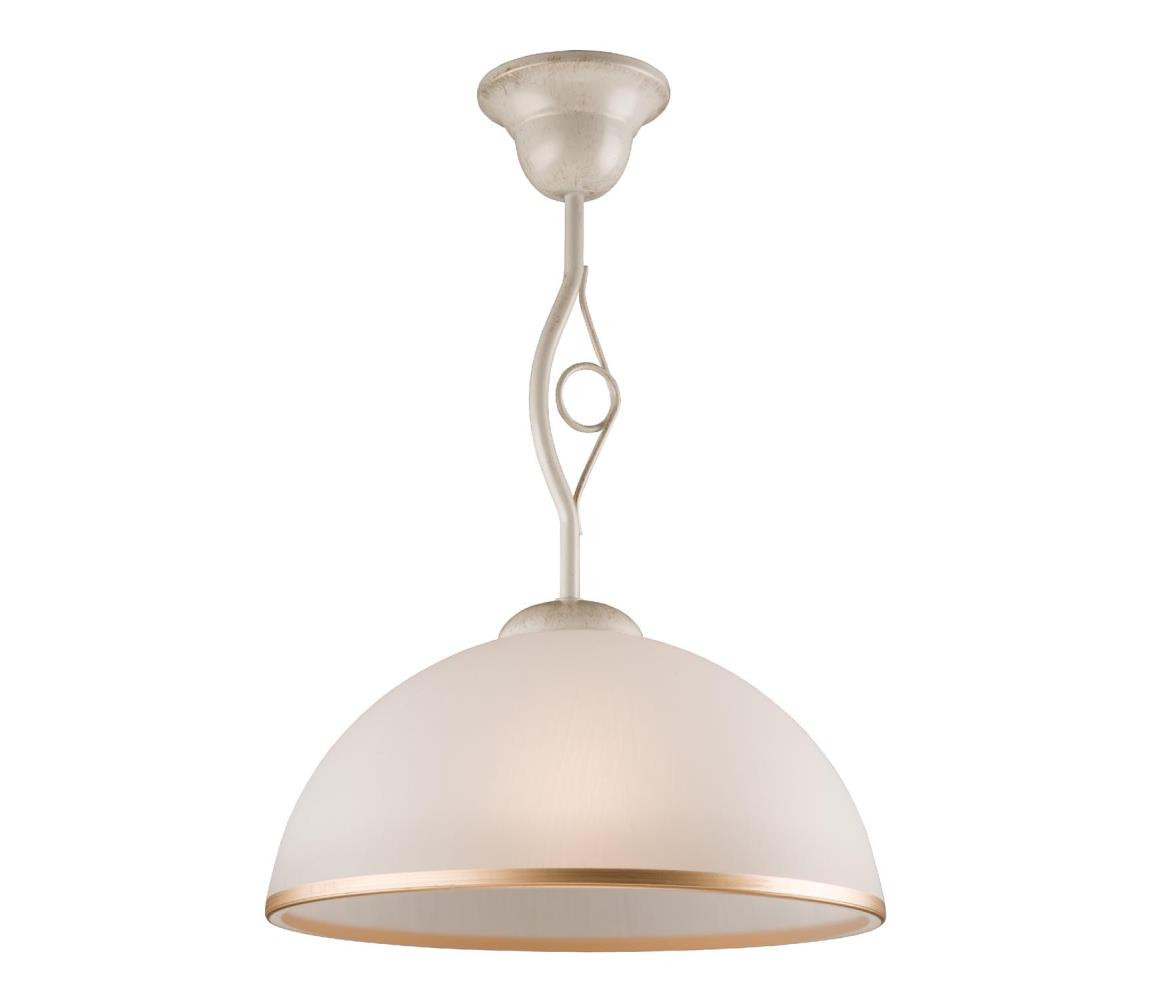 Lustr na tyči RETRO II 1xE27/60W/230V bílá patina