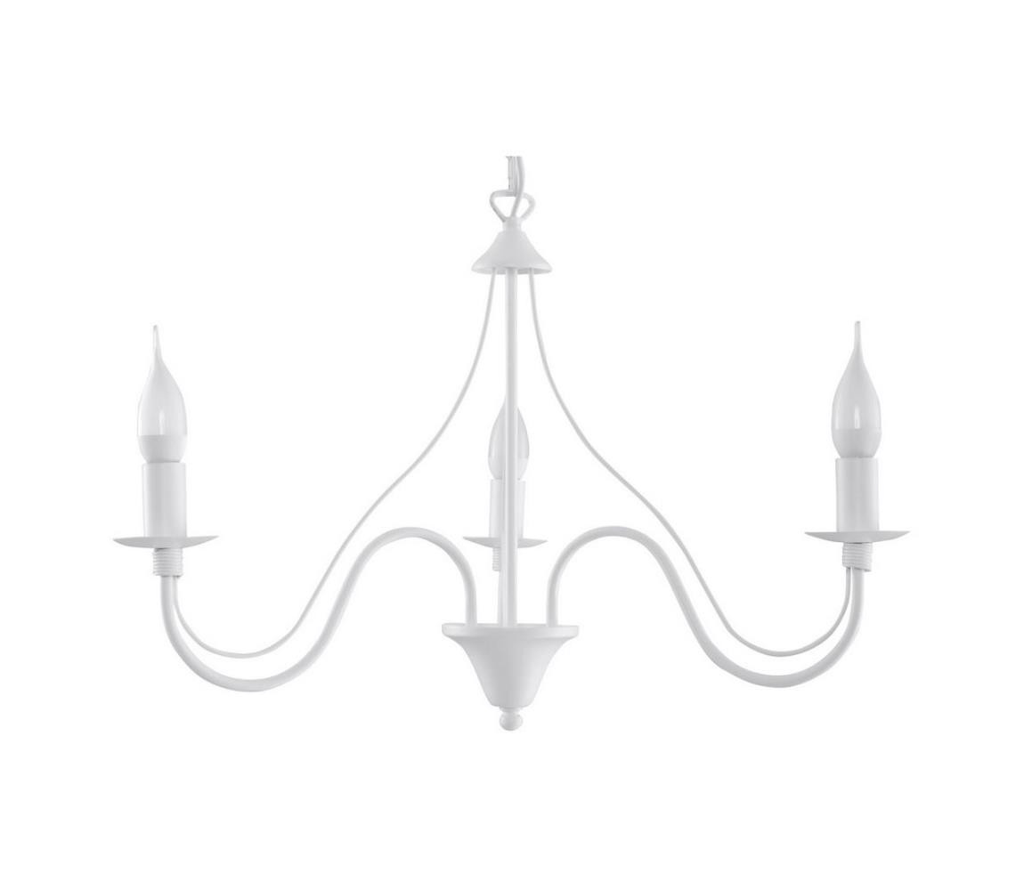 SL.0213 - Lustr na řetězu MINERWA 3 3xE14/40W/230V bílá