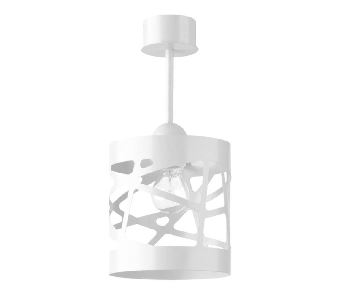 Lustr na tyči MODUL FREZ 1xE27/60W/230V pr. 17,5 cm bílá