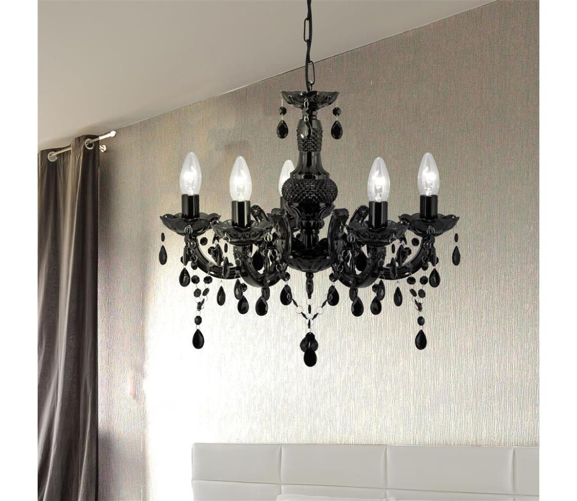 Searchlight Searchlight 1455-5BK - Lustr na řetězu MARIE 5xE14/40W/230V