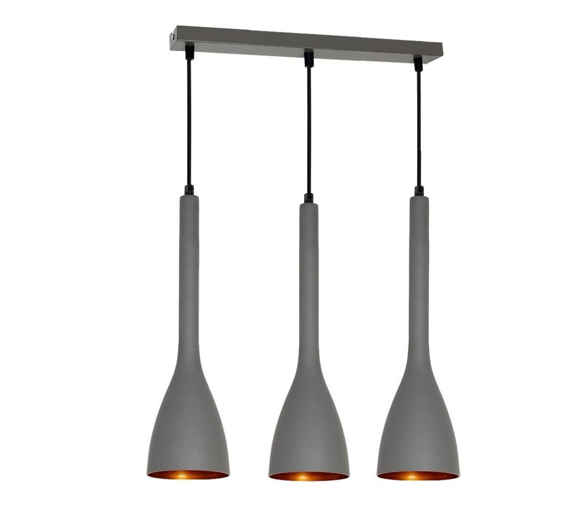 Lustr na lanku ALUMI 3xE27/60W/230V