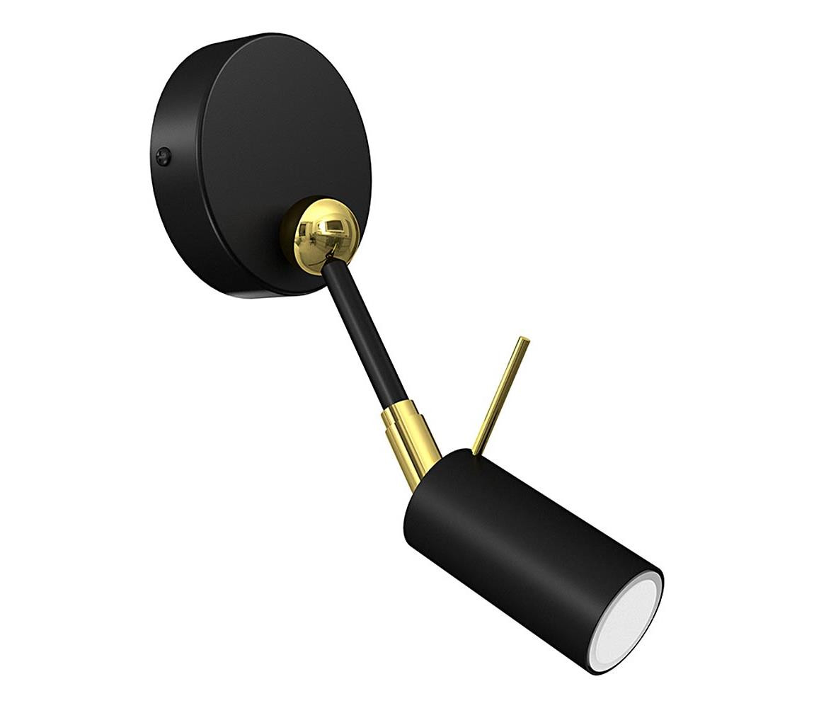 Nástěnné bodové svítidlo IRIS 1xGU10/MR11/40W/230V černá/zlatá