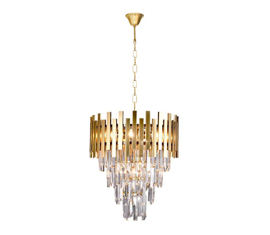 Lustr na řetězu ASPEN GOLD 9xE14/40W/230V