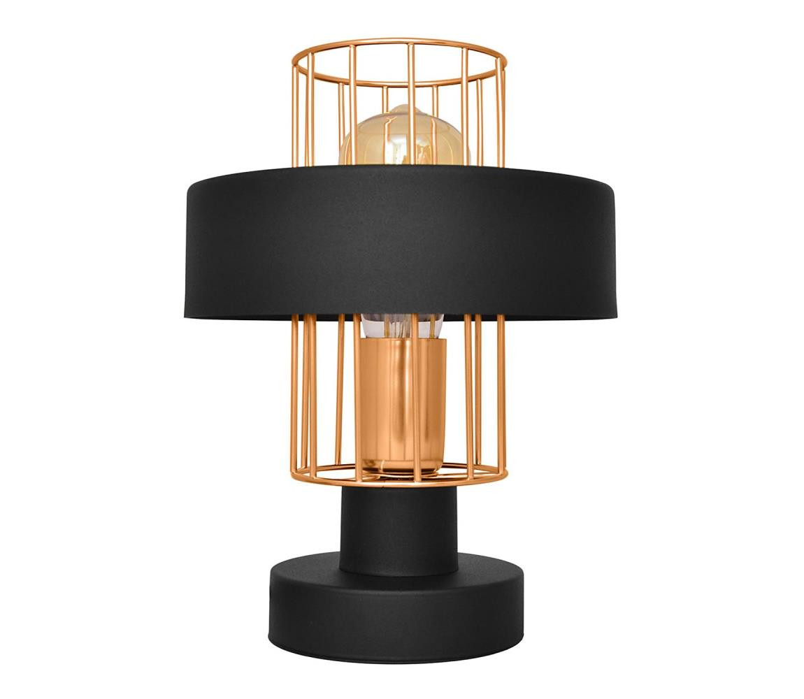 Stolní lampa VOLTA 1xE27/15W/230V černá/zlatá