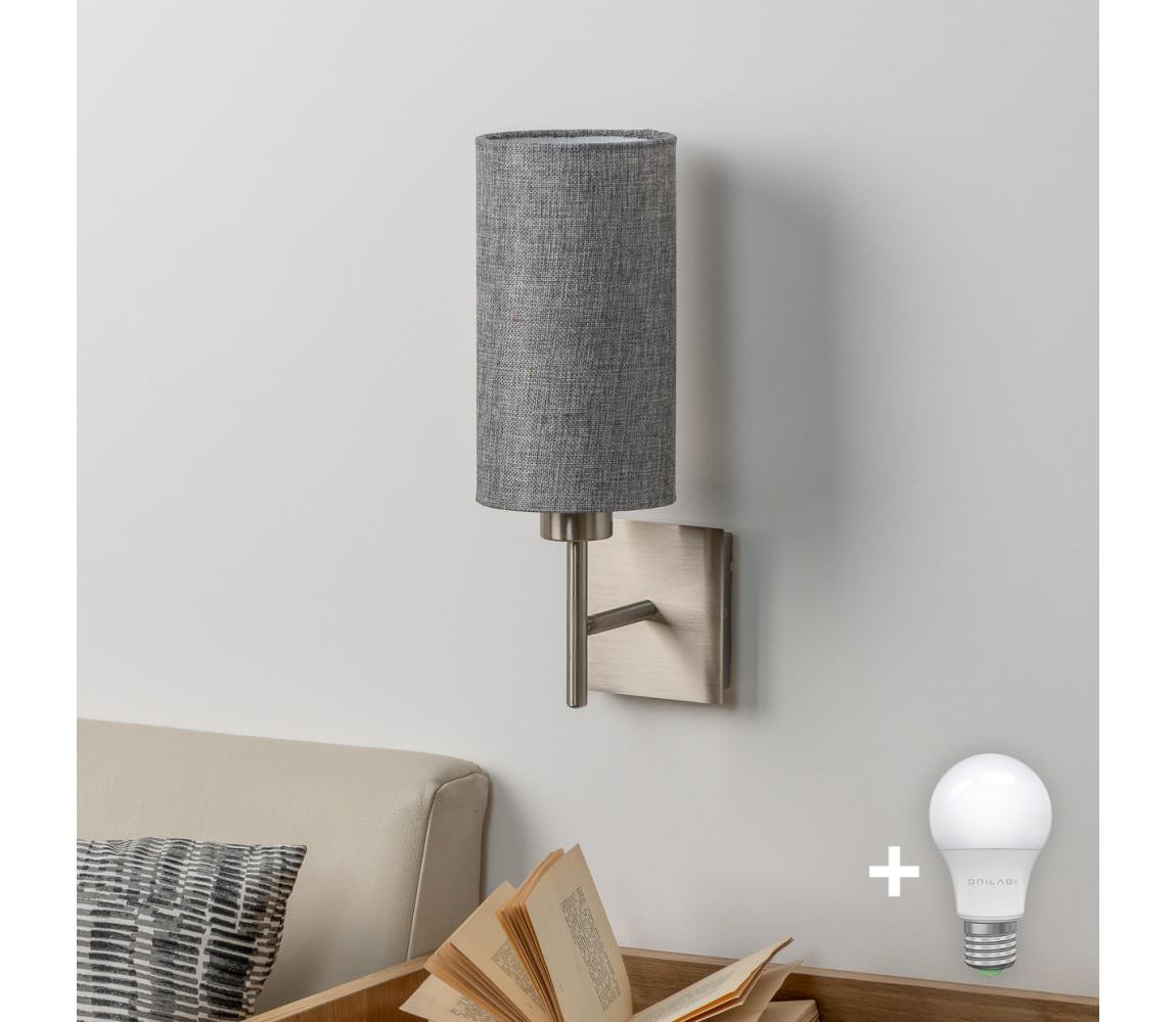 Eglo Eglo - LED  Nástěnné svítidlo TUNJA 1xE27/60W/230V matný chrom/šedá