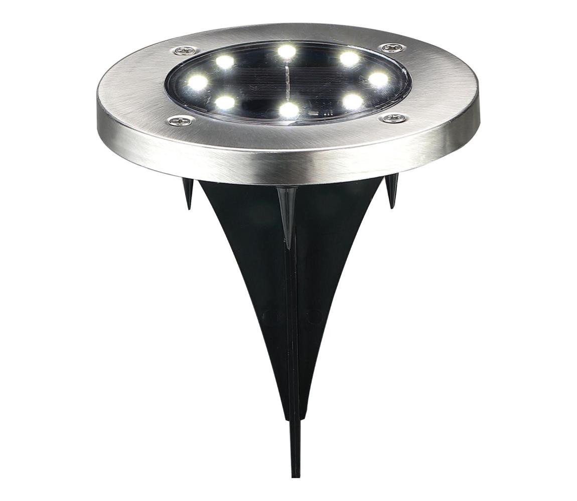 LED Solární nájezdové svítidlo SOLLY LED/1,2V 6500K pr. 11,5 cm 300 mAh IP44 chr