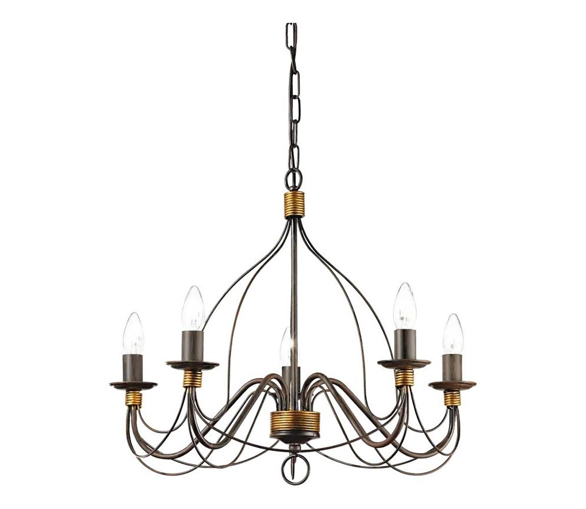 Ideal Lux Ideal Lux - Lustr na řetězu CORTE 5xE14/40W/230V pr. 54 cm měď