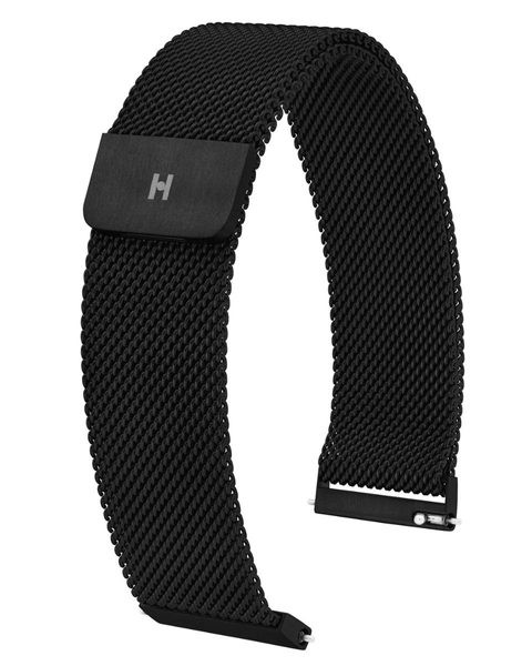 Řemínek Hirsch Milanaise - černý - 20 mm