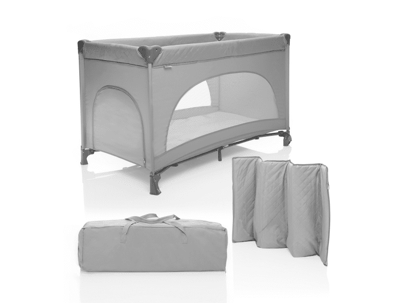 Zopa Postýlka skládací Lely, Silver Grey