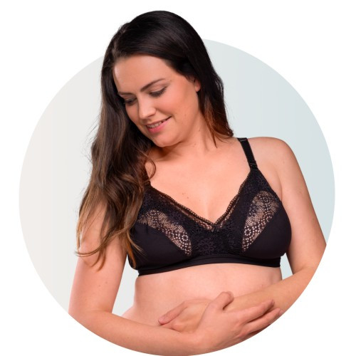 Carriwell Mateřská a kojící podprsenka Soft as Silk černá XL