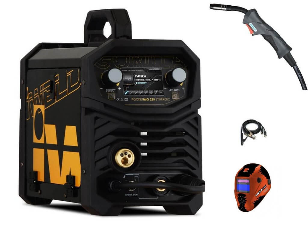 iWELD CO2 svářečka 225 OLED Syn - výhodný SET Varianta: SET 1: svářečka s výbavou v popisu stroje + kukla eco 800MIG225SYN