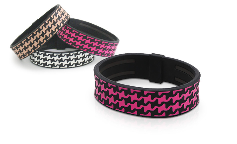 Náramek Phiten LATTICE Barva: černo růžová