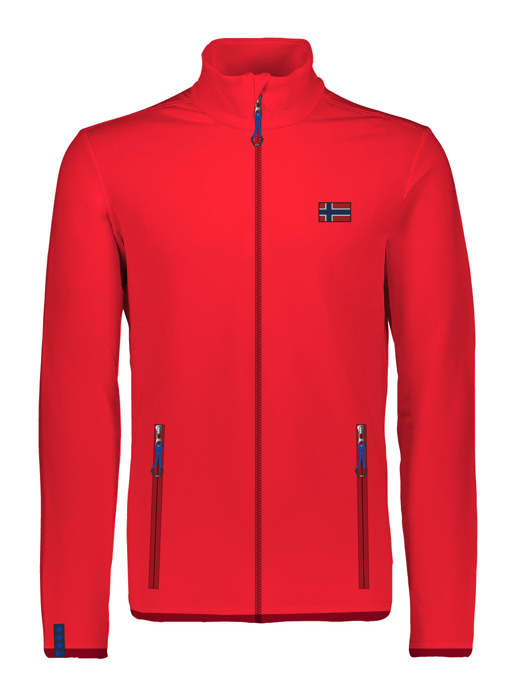 NORWAY POLAR FLEECE Pánská mikina US XL 119544 Red Race