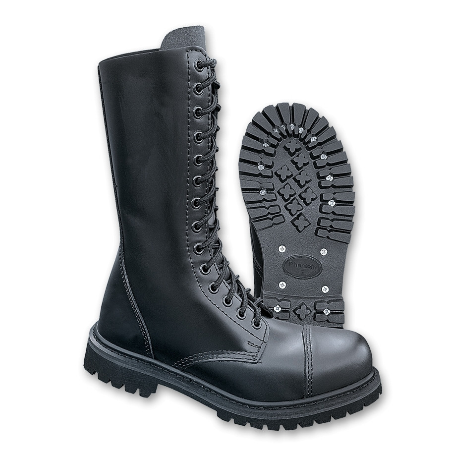 Boty Brandit Phantom Boots 14-dírkové - černé, 4