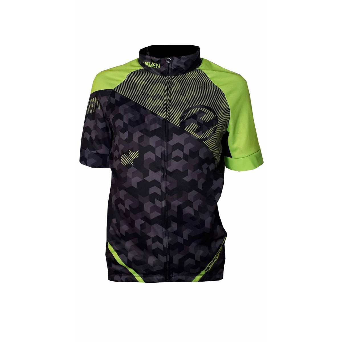 Dres dětský s krátkým rukávem Haven Singletrail - černý-zelený, 140