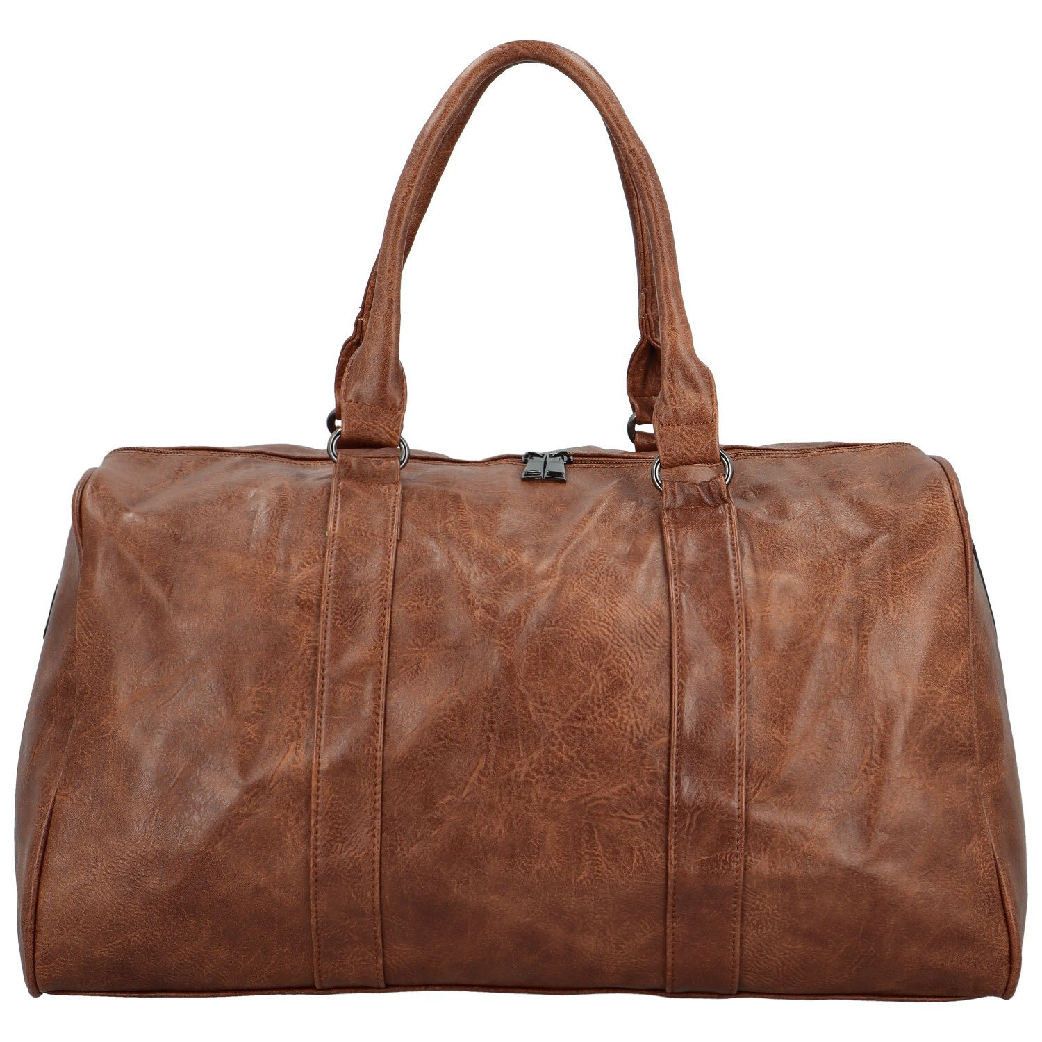 Stylová koženková cestovní taška Maribe, tmavě hnědá