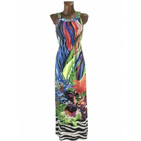 Dámské MAXI šaty ZARA, Velikost L, Barva Barevná L&S Fashion 0020313