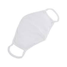 Rouška obličejová látková BÍLÁ 5ks