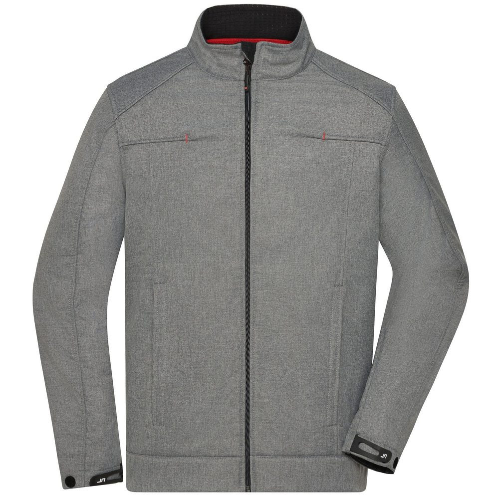 James & Nicholson (Daiber) Pánská softshellová bunda JN1088 - Světlý melír | L