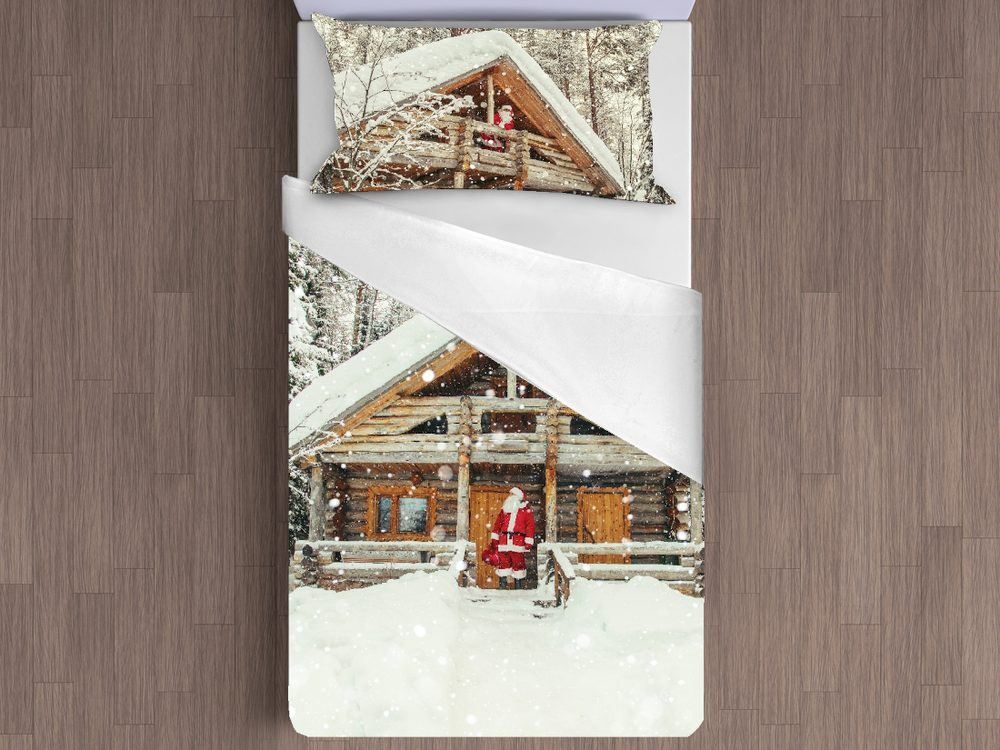 Gipetex Natural Dream 3D Italské povlečení 100% bavlna Santa - 140x200 / 70x90 cm