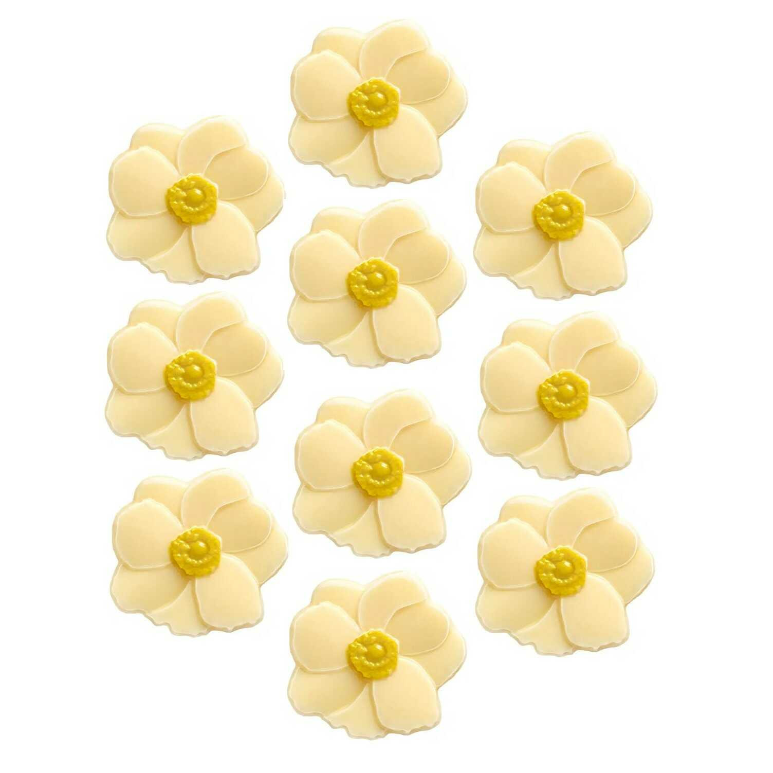 Barbara Luijckx Čokoládová dekorace Magnolie bílá 10ks